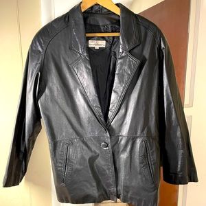 Vintage leather blazer